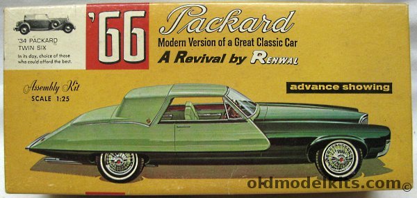 Renwal 1/25 1966 Packard Modern Classic - Revival, 104-198 plastic model kit